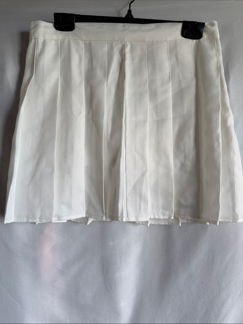 Pleated Mini Skirt in White